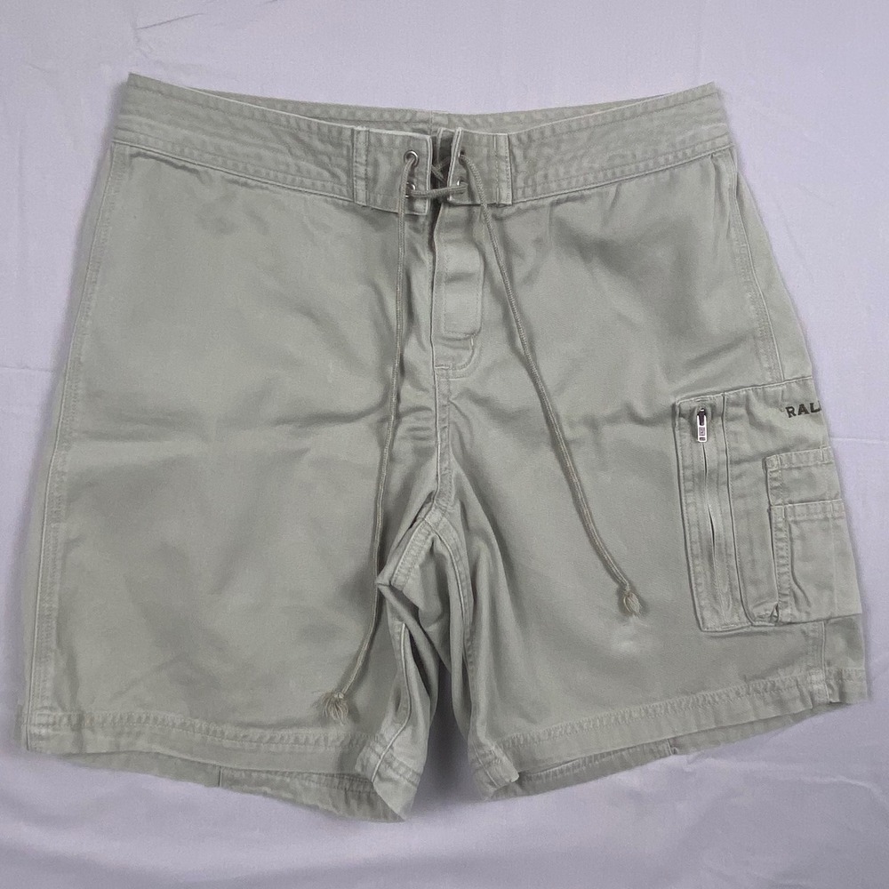 Ralph Lauren Ralph Purple Label Cargo Shorts Men's 30 Beige Drawstring Utility